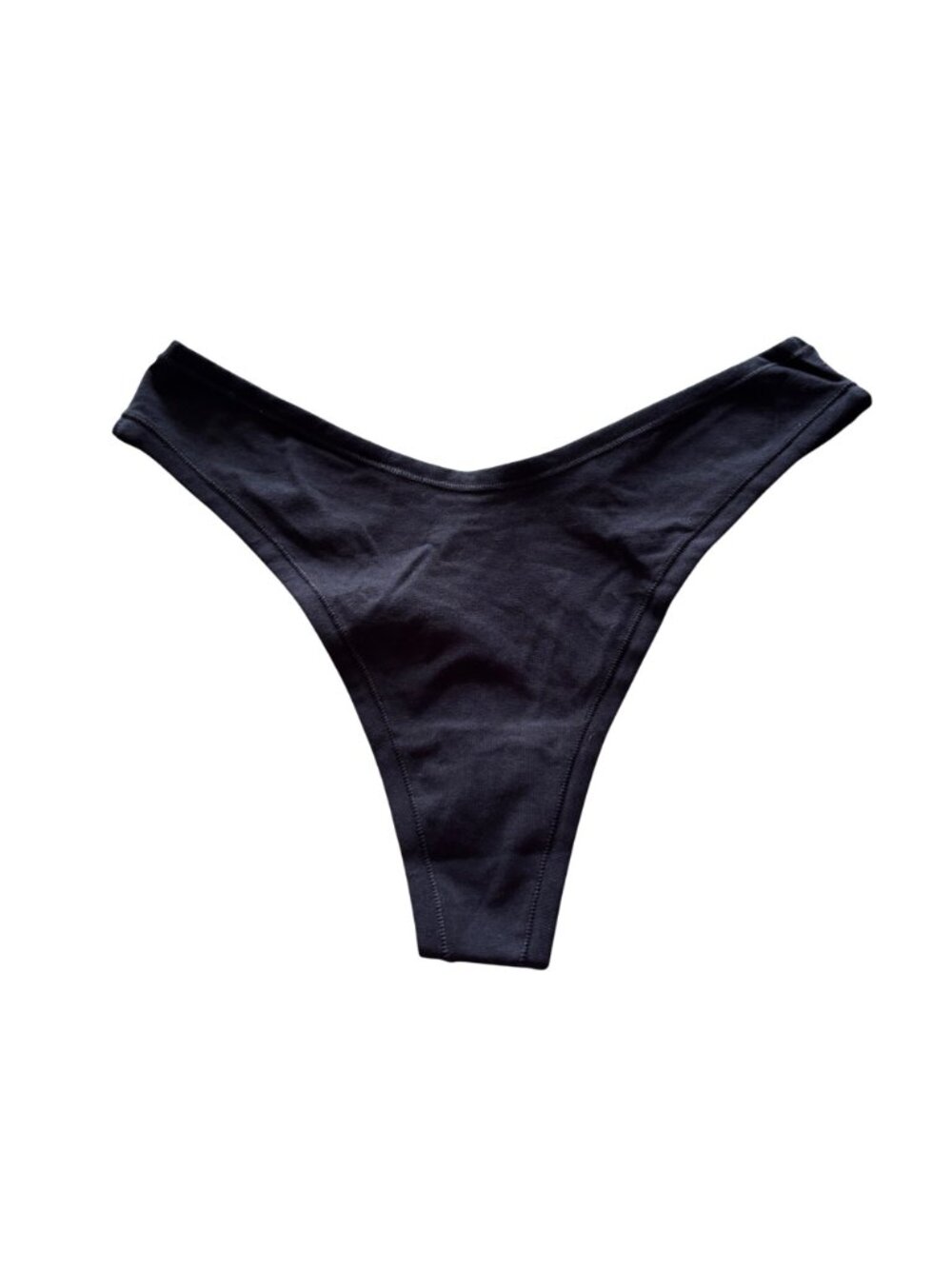 Quince Intimates Women's Organic Cotton Thong Panties Sz Large Black 6-pack NEW - Picture 6 of 6